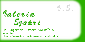 valeria szopri business card